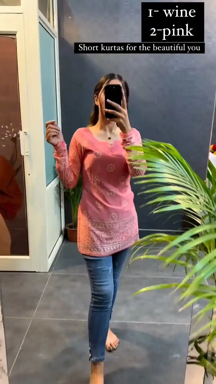 Samvrita Peach Color Printed Rayon Cotton Full Sleeve Top.png